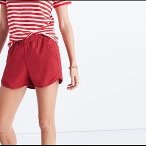 💚MADEWELL red pull-on shorts